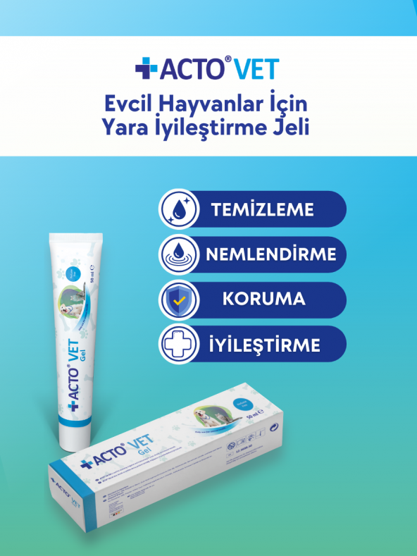 ACTO VET GEL 50 ML  Evcil Hayvanlar için Yara İyileştirme Jeli - 2