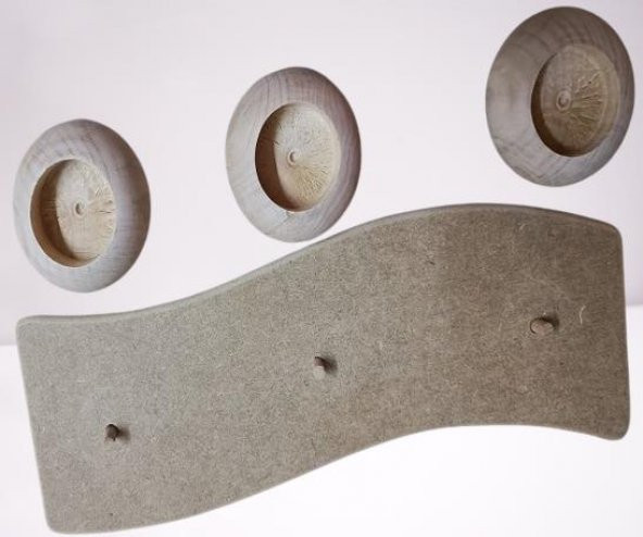 Hobi Adn 90043 Dekoratif Mumluk Ahşap MDF HAM CNC Kesim 3lü El Yapım - 5