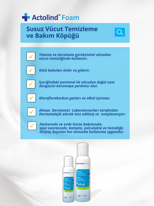 Actolind Foam 300 ml  Vücut Temizleme Köpüğü - 2