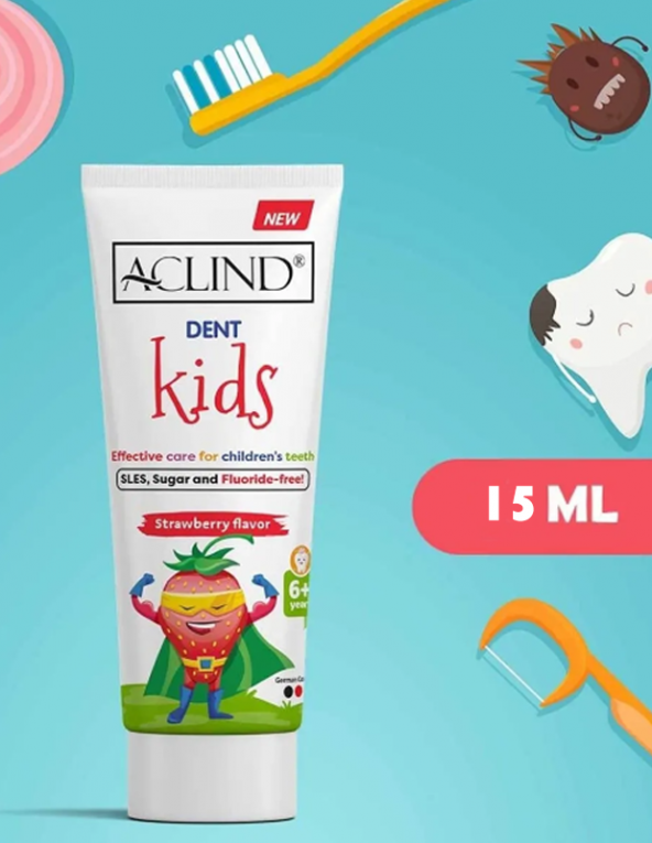Aclind Dent Kids 15 ml  Çocuklar için Florür İçermeyen Diş Macunu - 3