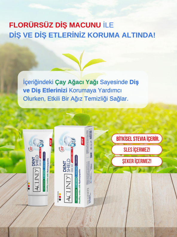 Aclind Dent Shield 15 ml  Florür İçermeyen Diş Macunu - 2