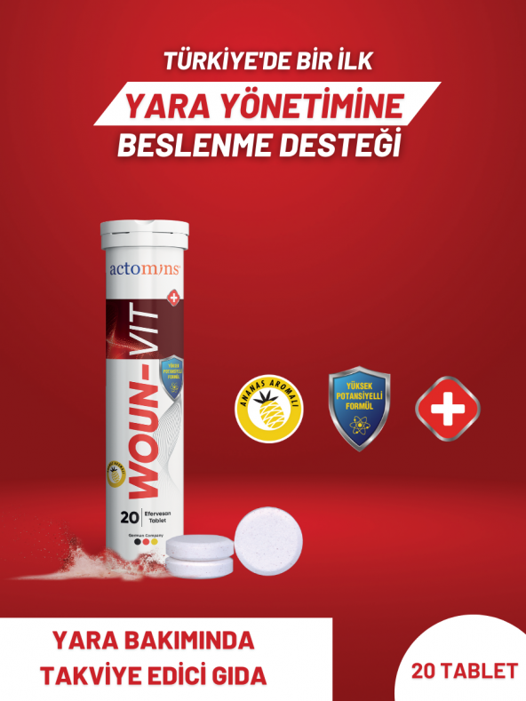 ACTOMINS® WOUN-VIT | Yara Bakımında Takviye Edici Gıda | TÜRKİYEDE İLK VE TEK