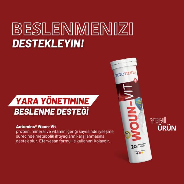 ACTOMINS WOUN-VIT  Yara Bakımında Takviye Edici Gıda  TÜRKİYEDE İLK VE TEK - 5