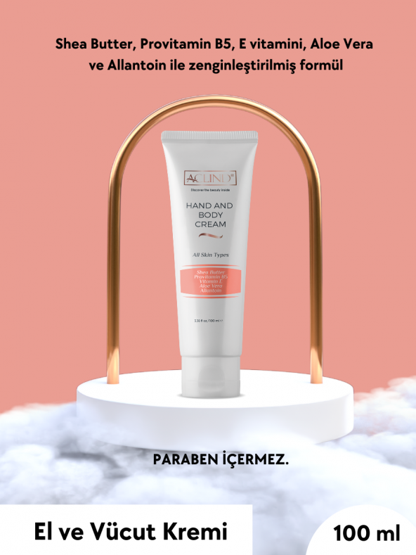 ACLIND HAND AND BODY CREAM 100 ml  El ve Vücut Kremi Güzellik Serisi