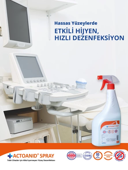 ACTOANID® SPRAY 1 litre 2 adet | Alkol İçermeyen Yüzey Dezenfektanı - 2