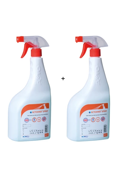 ACTOANID® SPRAY 1 litre 2 adet | Alkol İçermeyen Yüzey Dezenfektanı - 3