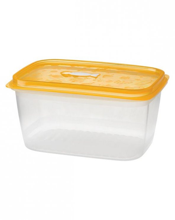 Gondol Ecosaver Plastik Saklama Kabı, Balıklı Sarı Kapaklı 1700 Ml - 2