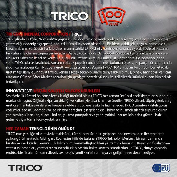 Trico EXACTFIT Arka Tek Silecek 400mm EX405 - 3
