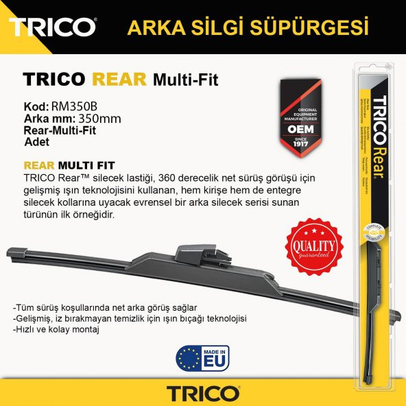 Trico MULTIFIT Arka Tek Silecek 350mm RM350B