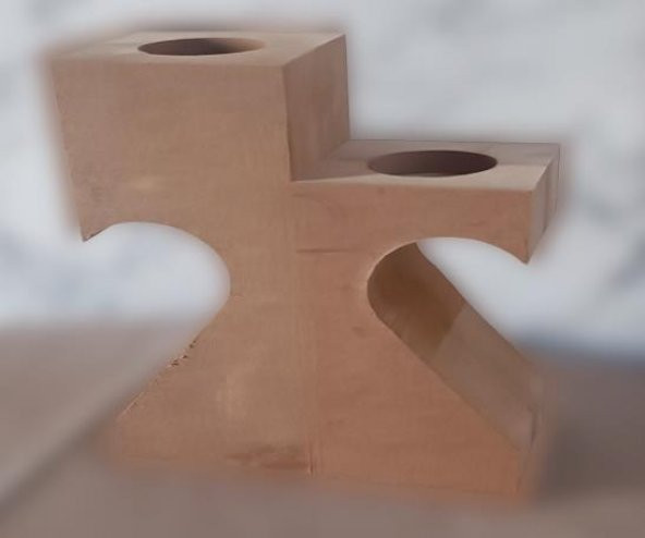 Hobi Adn 90244 Dekoratif Mumluk Kalp Şeklinde İkili Ahşap MDF HAM CNC Kesim El Yapım - 4