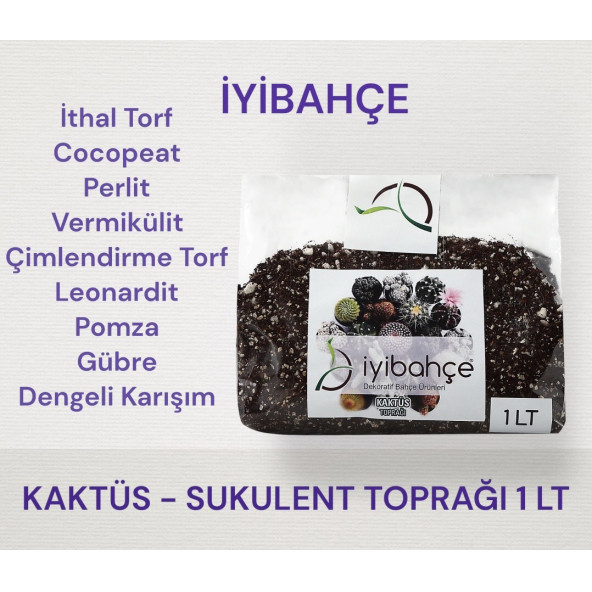 İYİBAHÇE KAKTÜS-SUKULENT TOPRAĞI 1 LT ürün görseli