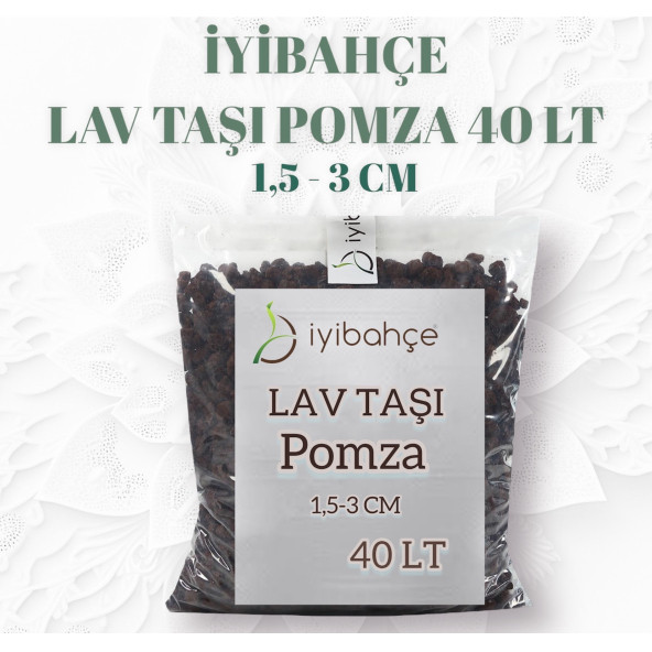 İYİBAHÇE Pomza Volkanik Tüf 40 LT Koyu Renk  1,5-3 cm Boy - 1