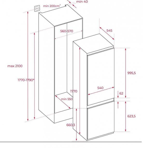 Teka Rbf 73350 Fı No Frost Ankastre Buzdolabı - 2