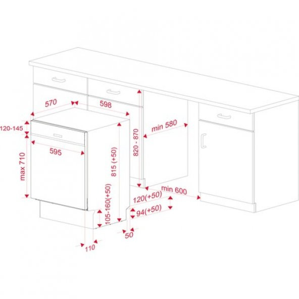 Teka Dsı 46750 Ss Yarı Ankastre Bulaşık Makinası - 5