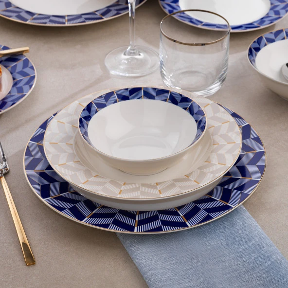 Schafer Fiesta Yemek Takımı 24 Parça-Lacivert - 2