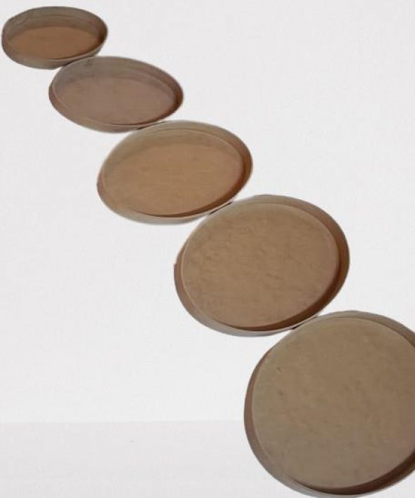 Hobi Adn 90245 Dekoratif Oval Tepsi Pano 5 Adet CNC Kesim Ahşap MDF HAM El Yapım