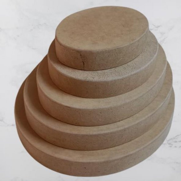 Hobi Adn 90245 Dekoratif Oval Tepsi Pano 5 Adet CNC Kesim Ahşap MDF HAM El Yapım - 8