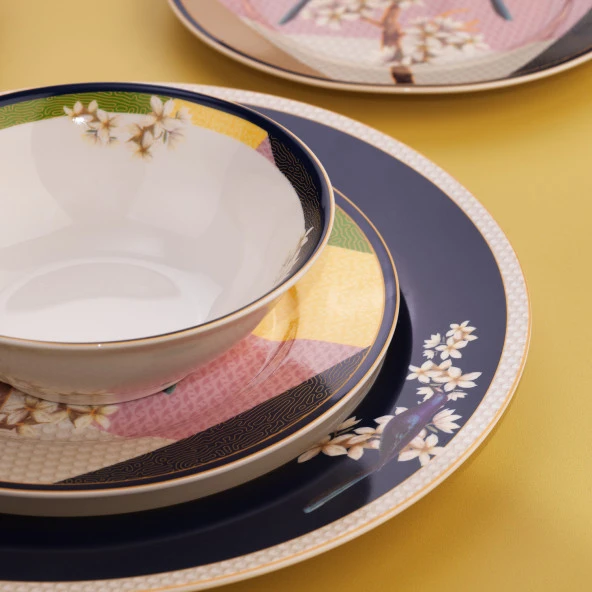 Schafer Fiesta Yemek Takımı 24 Parça-Kuşlu - 3