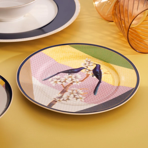 Schafer Fiesta Yemek Takımı 24 Parça-Kuşlu - 4