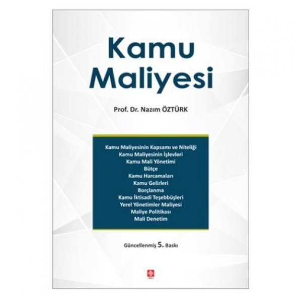 Kamu Maliyesi Nazım Öztürk - 1