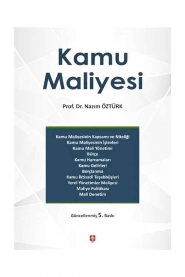 Kamu Maliyesi Nazım Öztürk - 2