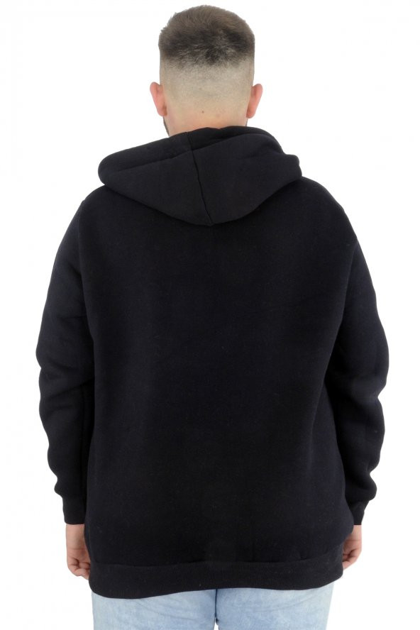 Mode XL Erkek Sweat Kapşonlu Fermuarlı Riv 22522 Lacivert - 3