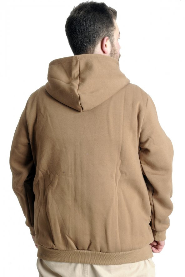 Mode XL Erkek Sweat Kapşon West Lamb 22524 Sütlü Kahve - 3