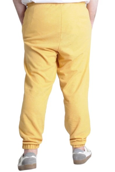 Mode XL Eşofman Altı Lastikli Paça Waffle 23501 Hardal - Resim 4