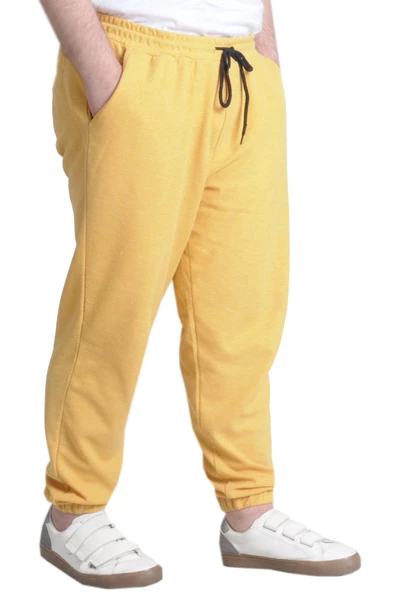 Mode XL Eşofman Altı Lastikli Paça Waffle 23501 Hardal - Resim 3