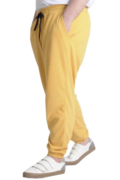 Mode XL Eşofman Altı Lastikli Paça Waffle 23501 Hardal - Resim 2