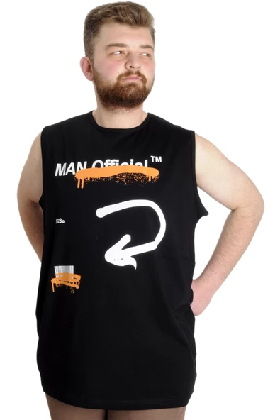 Mode XL Büyük Beden Erkek Atlet MAN 23009 Siyah ürün görseli