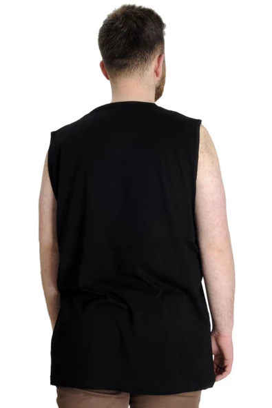 Mode XL Büyük Beden Erkek Atlet MAN 23009 Siyah - Resim 4