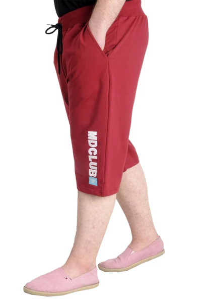 Mode XL Büyük Beden Erkek Kapri MD CLUB 23508 Bordo - Resim 2