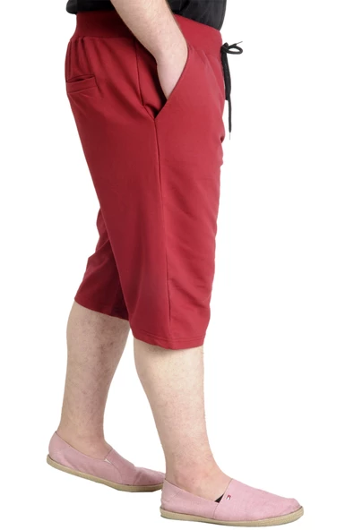 Mode XL Büyük Beden Erkek Kapri MD CLUB 23508 Bordo - Resim 3