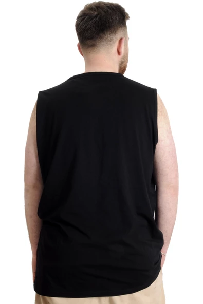 Mode XL Büyük Beden Erkek Atlet WHYNOT 23003 Siyah - 5
