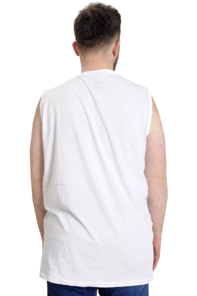 Mode XL Büyük Beden Erkek Atlet WHYNOT 23003 Beyaz - 4