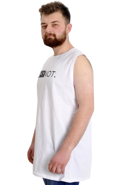 Mode XL Büyük Beden Erkek Atlet WHYNOT 23003 Beyaz - 3