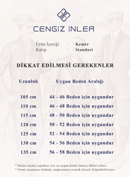 Cengiz İnler Lazer Büyük Desenli Rugan Erkek Kemer - 3