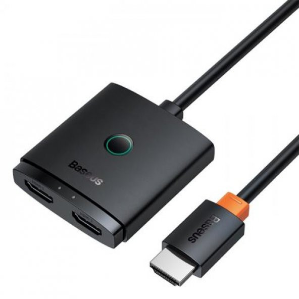 Baseus 1MT 2İN1 Çift Yönlü HDMI Çoğaltıcı 4K 60Hz Akıllı Çip Çift Ekran Bağlantılı Çevirici HDMİ Çoklayıcı