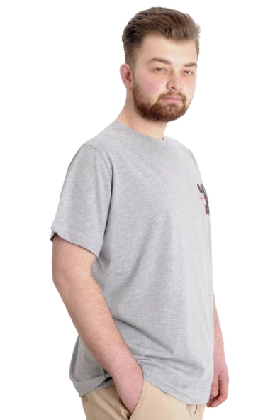 Mode XL Büyük Beden Erkek T-shirt LIVE OR DIE 23124 Grimelanj - 4