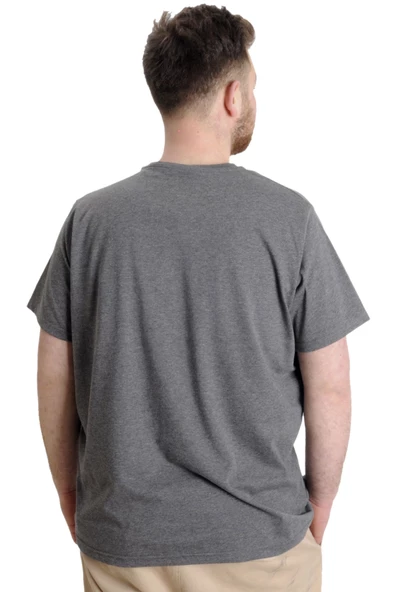 Mode XL Büyük Beden Erkek T-shirt YOUTHFUL 23107 Antramelanj - 4