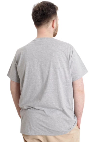 Mode XL Büyük Beden Erkek T-shirt UNIQUE 23111 Grimelanj - Resim 4