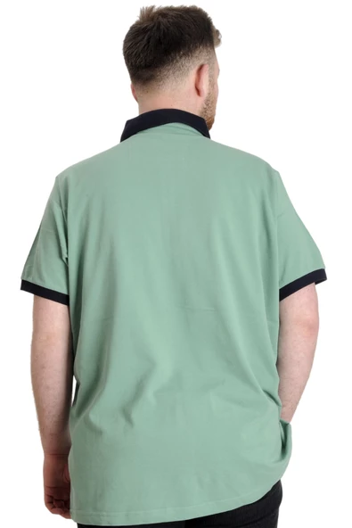 Mode XL Büyük Beden Erkek Polo T-shirt 1991 23341 Çağla - 4