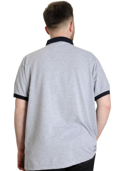 Mode XL Büyük Beden Erkek Polo T-shirt GOOD TIMES 23345 Grimelanj - Resim 4