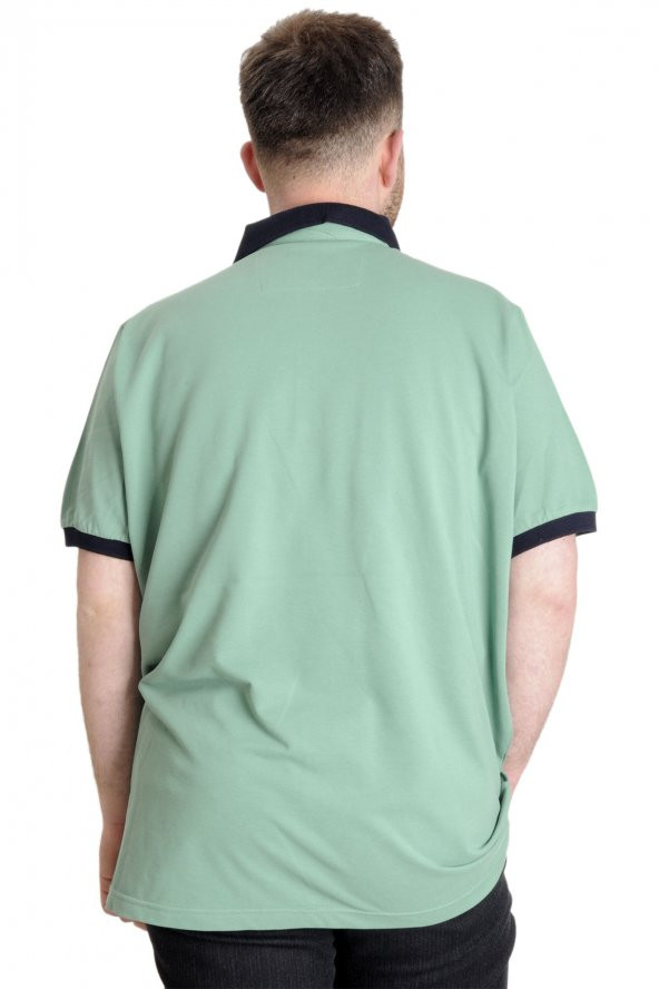Mode XL Büyük Beden Erkek Polo T-shirt POTENT 23348 Çağla - 4