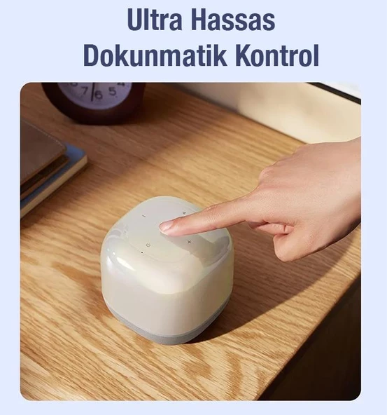 Baseus Mini 360 Derece Ses Dağılımı Dokunmatik 1800mAh Şarjlı 3 Modlu Bluetooth Hoparlör Ses Bombası - 6