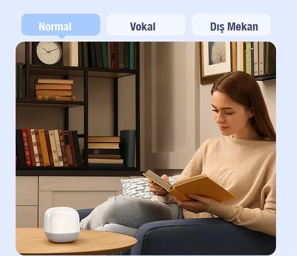 Baseus Mini 360 Derece Ses Dağılımı Dokunmatik 1800mAh Şarjlı 3 Modlu Bluetooth Hoparlör Ses Bombası - 3