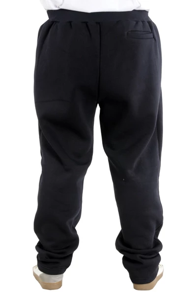 Mode XL Büyük Beden Eşofman Altı Fermuarlı Düz Paça 22507 Lacivert - Resim 3