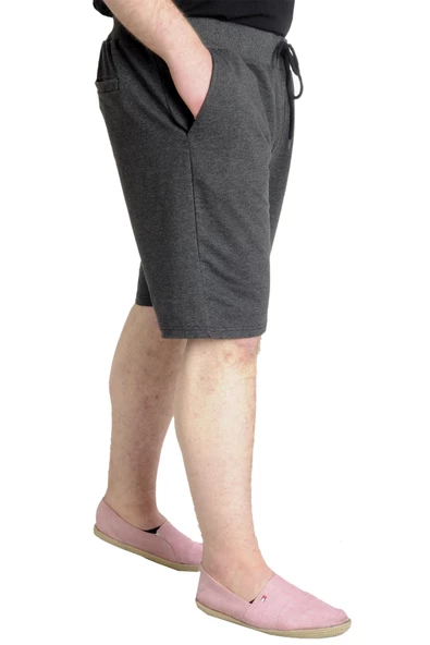 Mode XL Büyük Beden Erkek Kapri ATHLETIC 23404 Antramelanj - Resim 3