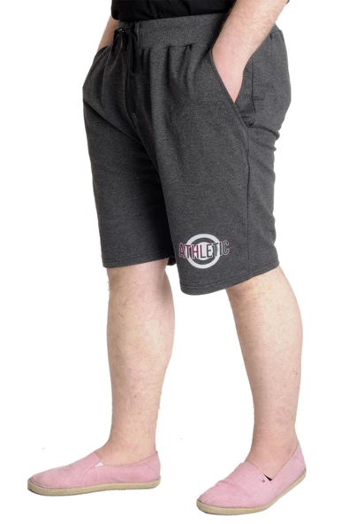 Mode XL Büyük Beden Erkek Kapri ATHLETIC 23404 Antramelanj - Resim 2